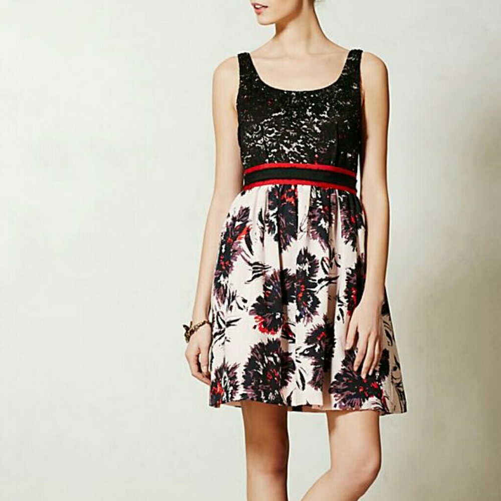 Peter Som Made in Kind Brushstroke Blossoms dress